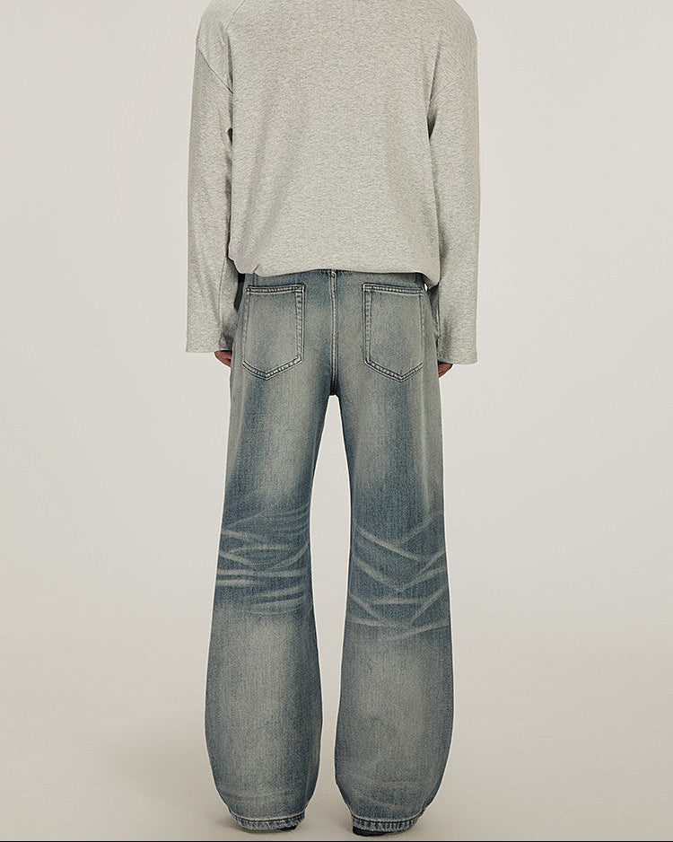 Vintage Light Wash Straight Jeans