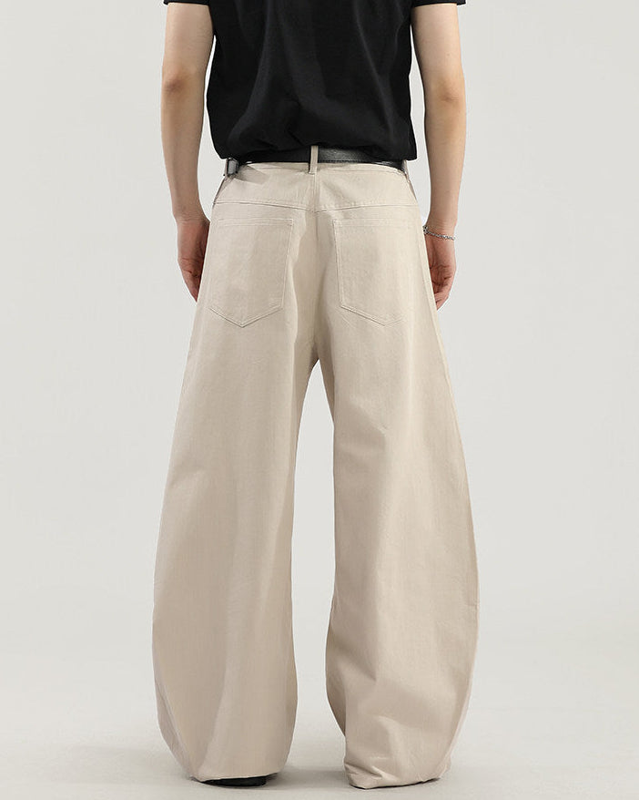 Modern Structured Wide Leg Jeans