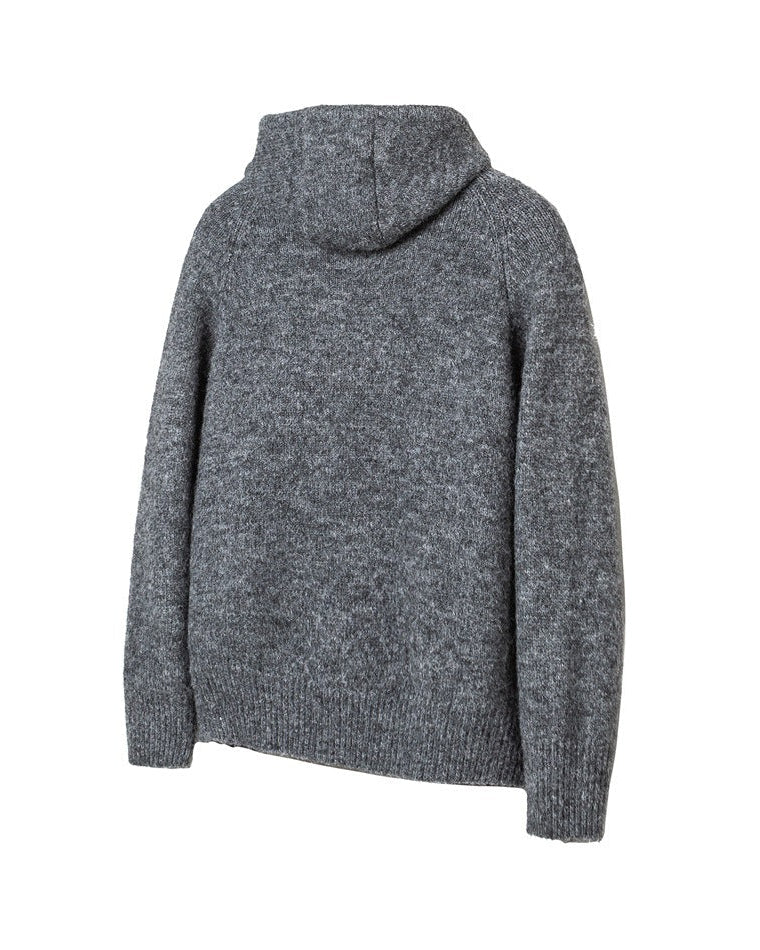 The Velour Knitted Cardigan Hooded Jacket