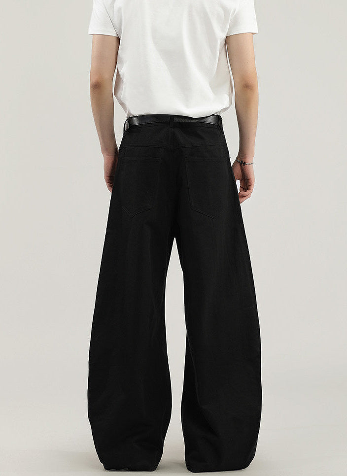 Modern Structured Wide Leg Jeans