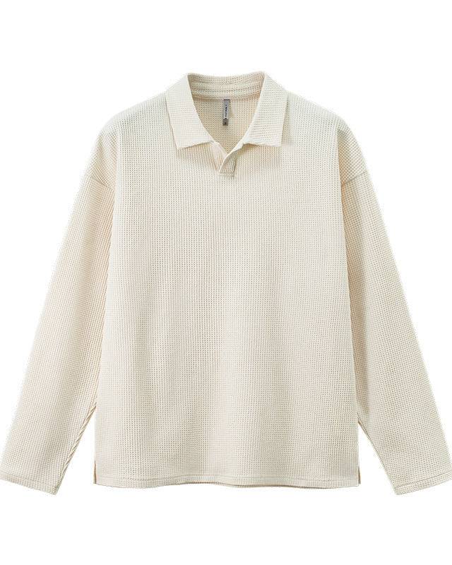 The Harbor Waffle Collar Long Sleeve