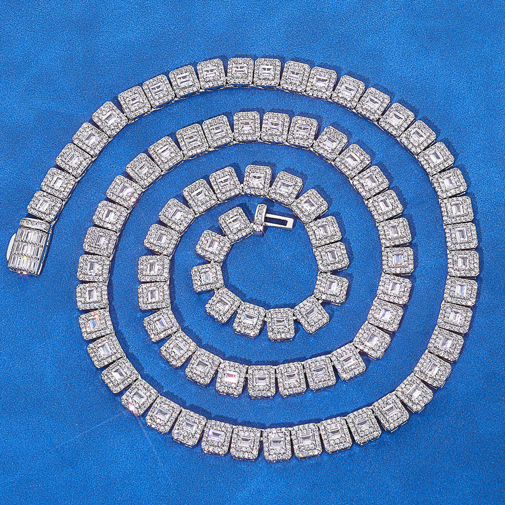 Imperial Baguette Tennis Chain Necklace