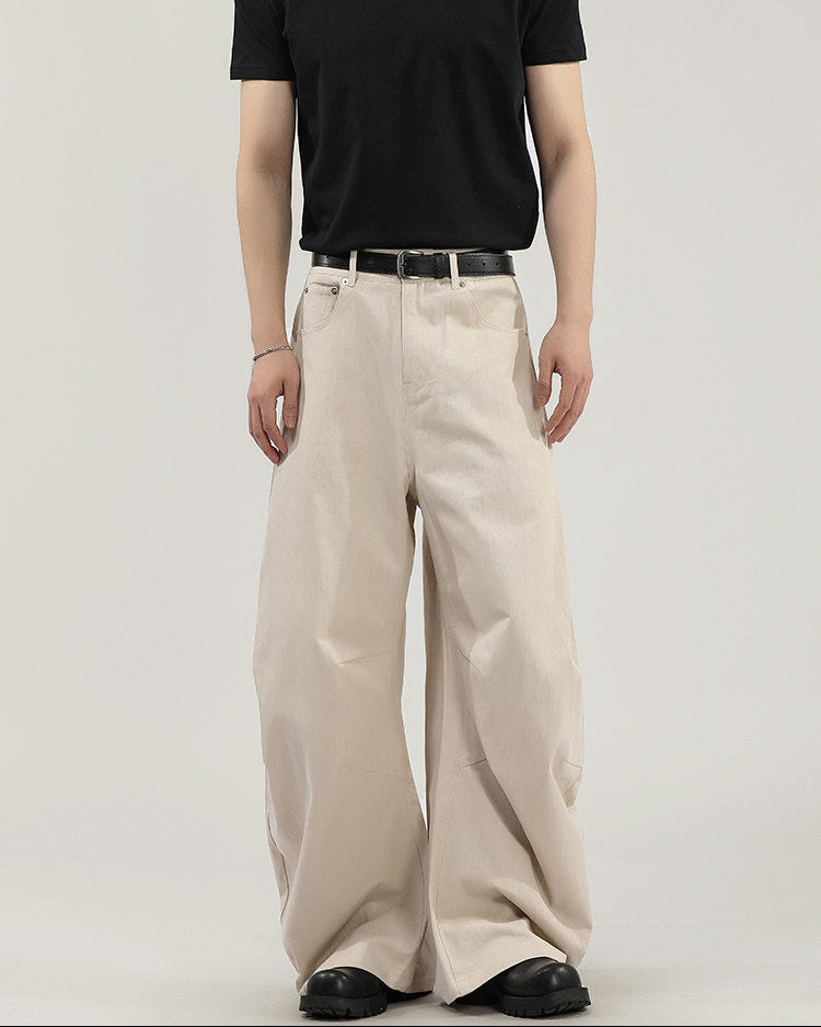 Modern Structured Wide Leg Jeans