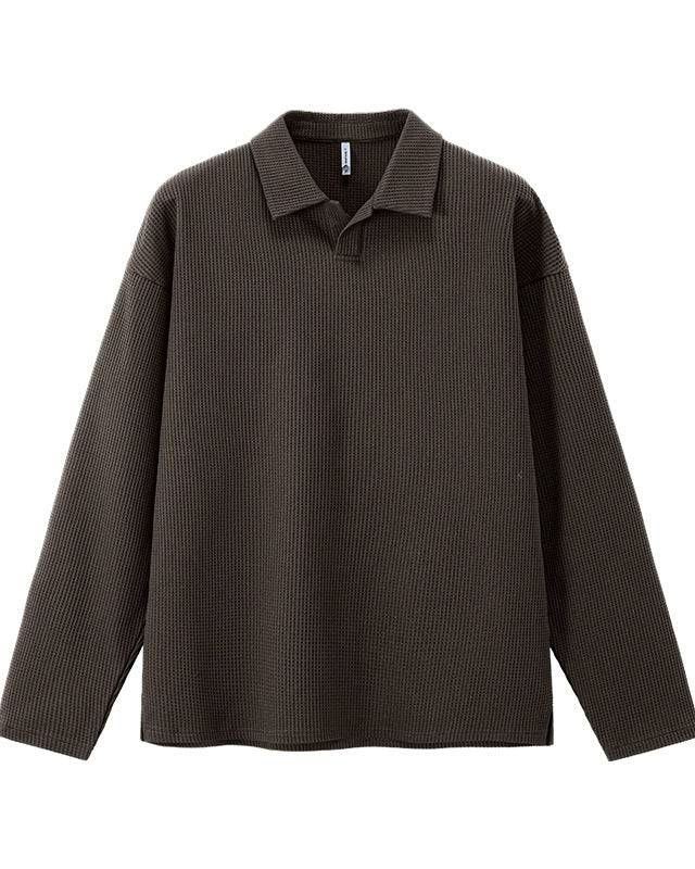The Harbor Waffle Collar Long Sleeve
