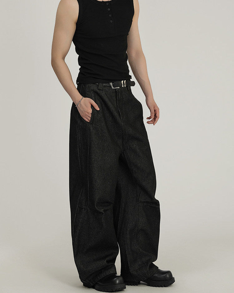 Clean Line Wide Denim Jeans