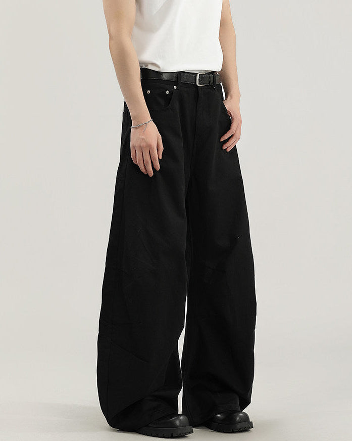 Modern Structured Wide Leg Jeans