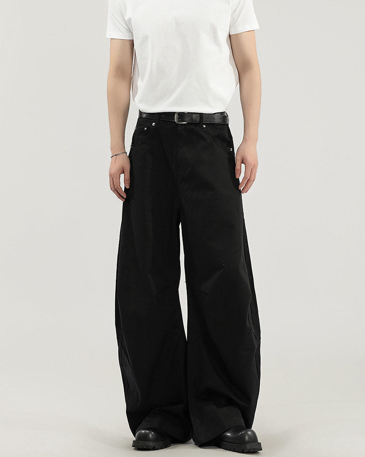 Modern Structured Wide Leg Jeans