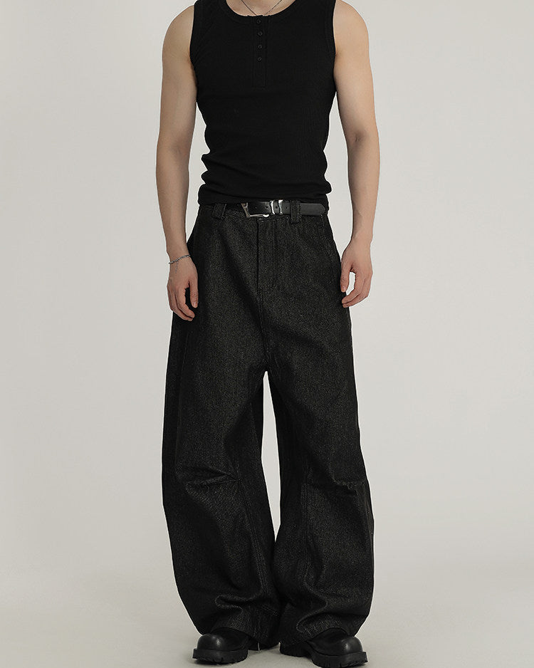 Clean Line Wide Denim Jeans