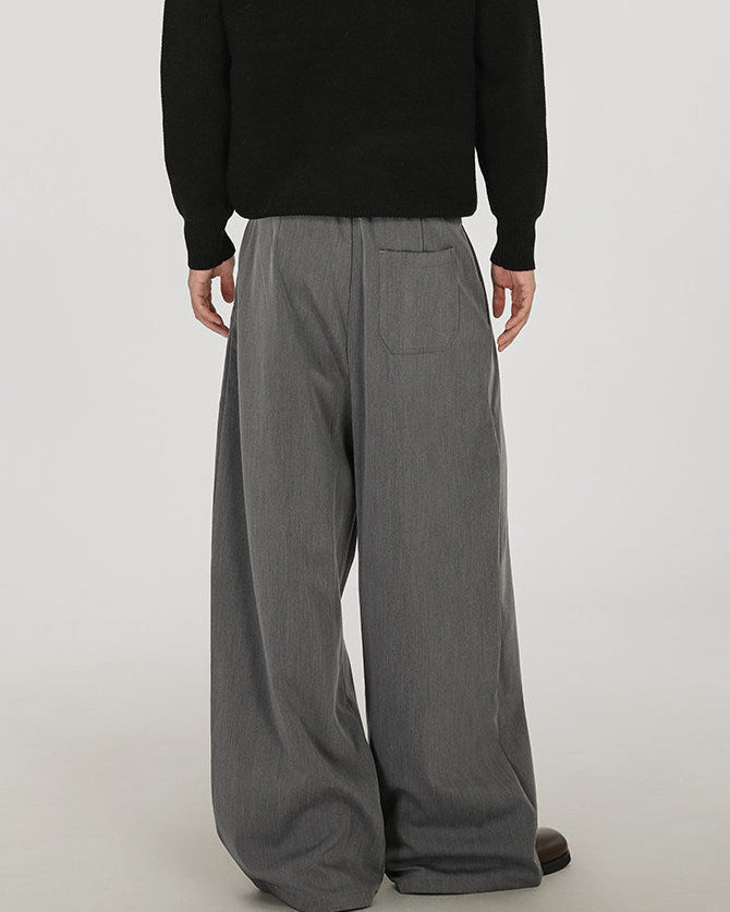 A-line Wool-Blend Wide-Leg Trousers