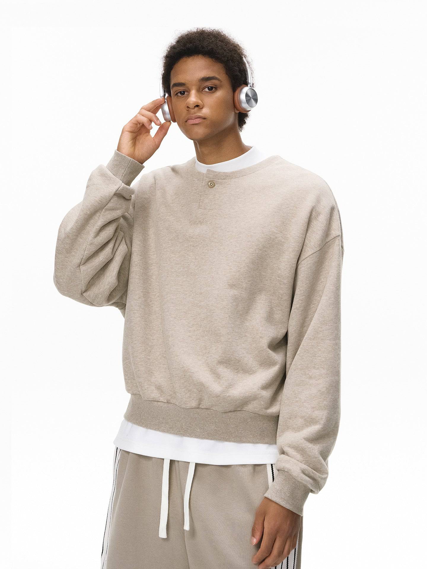 The Contour Henley Fleece Sweater