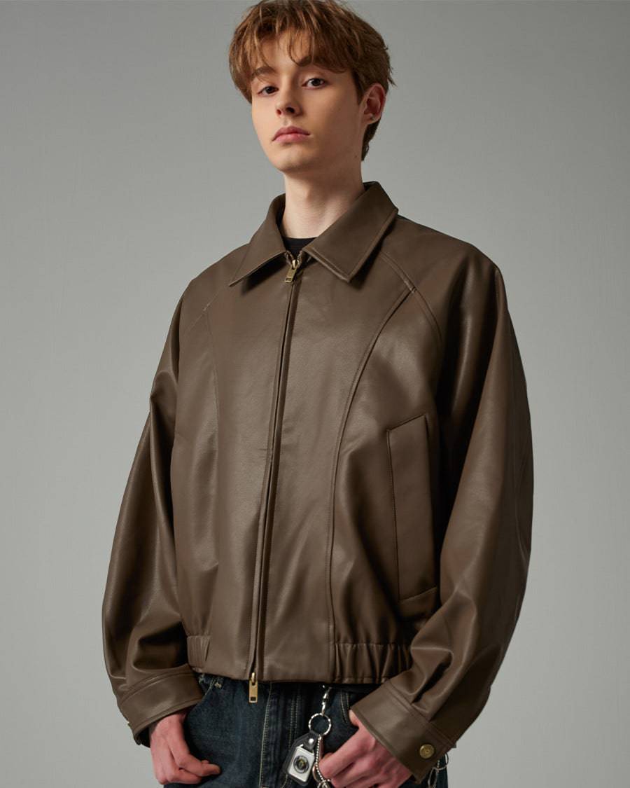 The Langford Cropped Leather Jacket