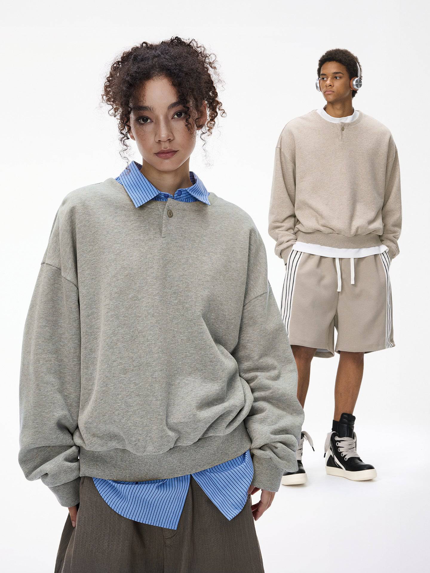 The Contour Henley Fleece Sweater