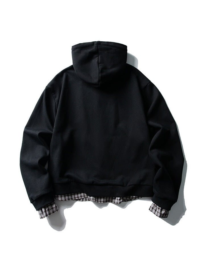 The Hollowfern Plaid Hooded Cardigan Jacket