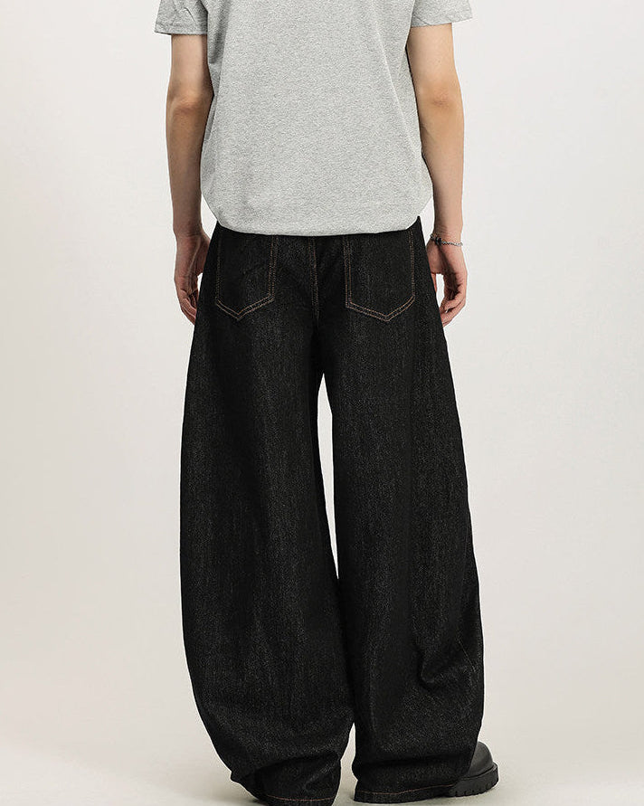 Relaxed Fit Dark Denim Jeans
