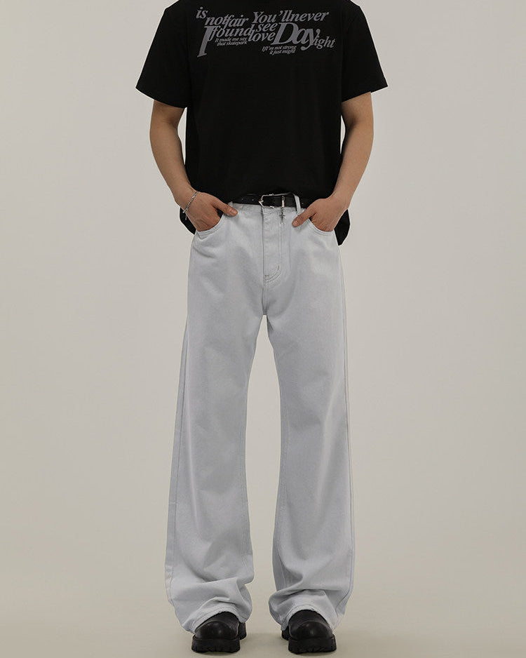 Light Wash Wide Leg Denim Jeans