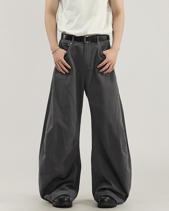 Modern Structured Wide Leg Jeans