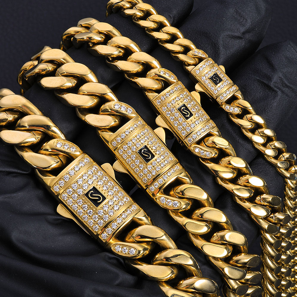 Icon Pavé Cuban Chain Necklace