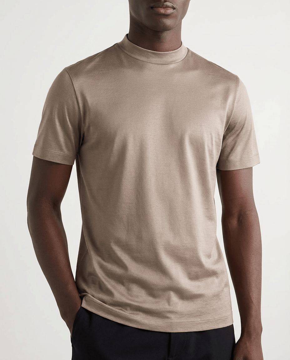 Shiny Crew-neck T‑Shirt