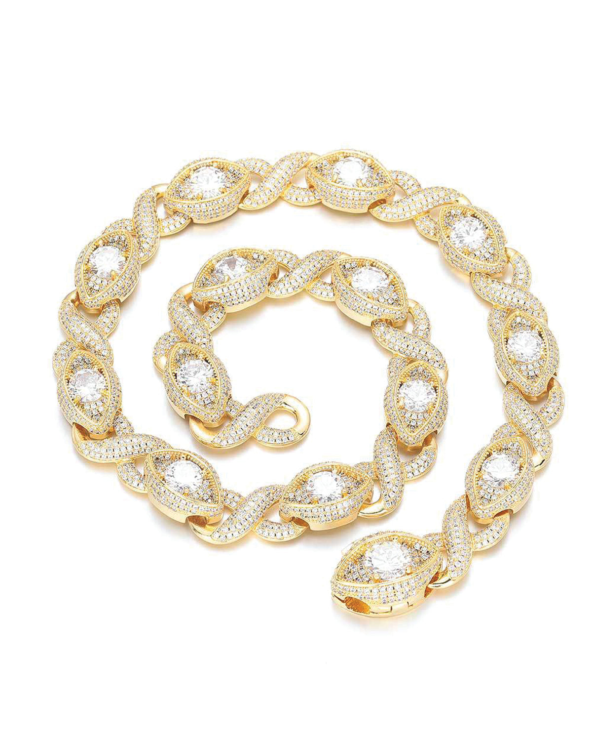 Iced Marquise Link Tennis Chain Necklace