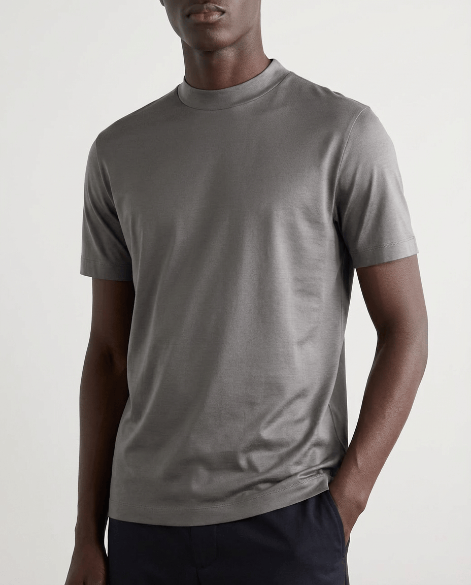 Shiny Crew-neck T‑Shirt