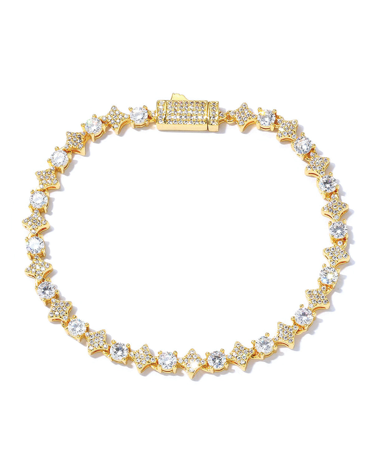 Luxe Iced Gemstone Link Bracelet
