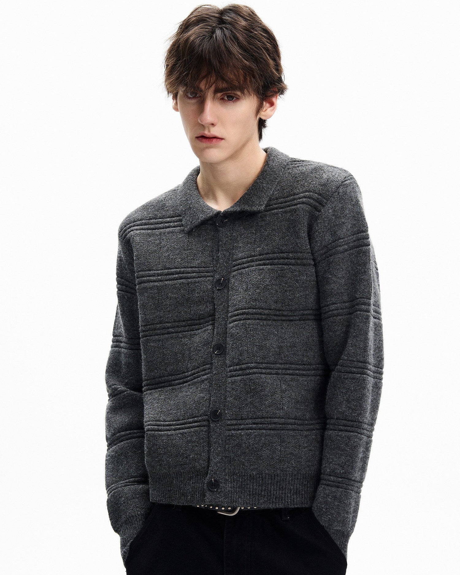 Clean Weave Wool Cardigan