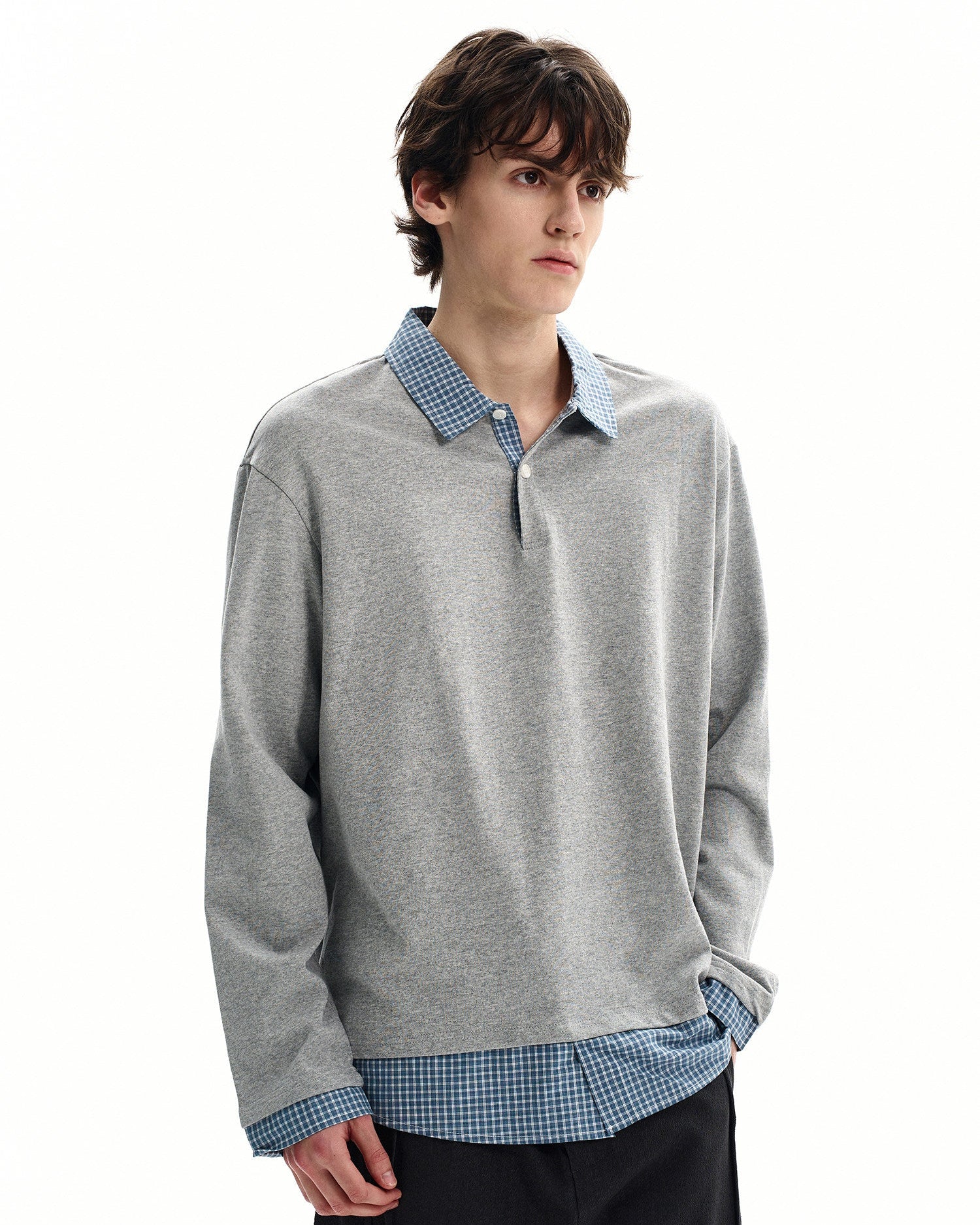 Cotton Jersey Layered Polo Shirt