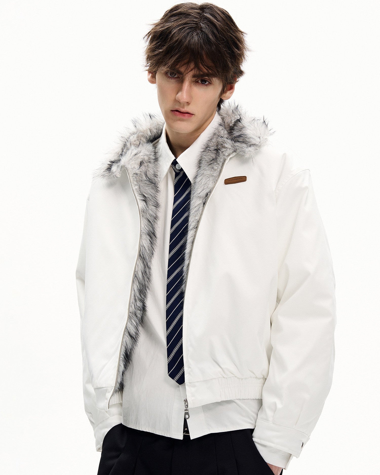 Faux Fur Lined Casual Jacket