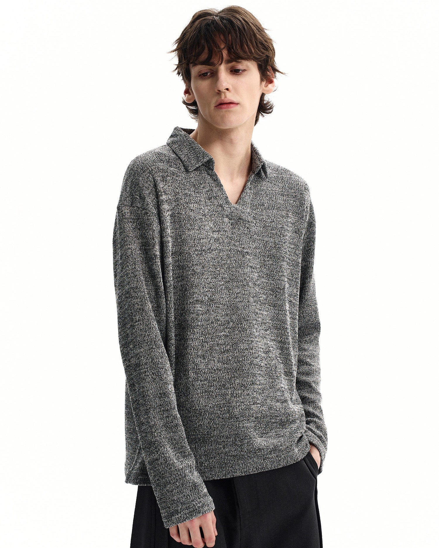 Refined Merino Polo Sweater