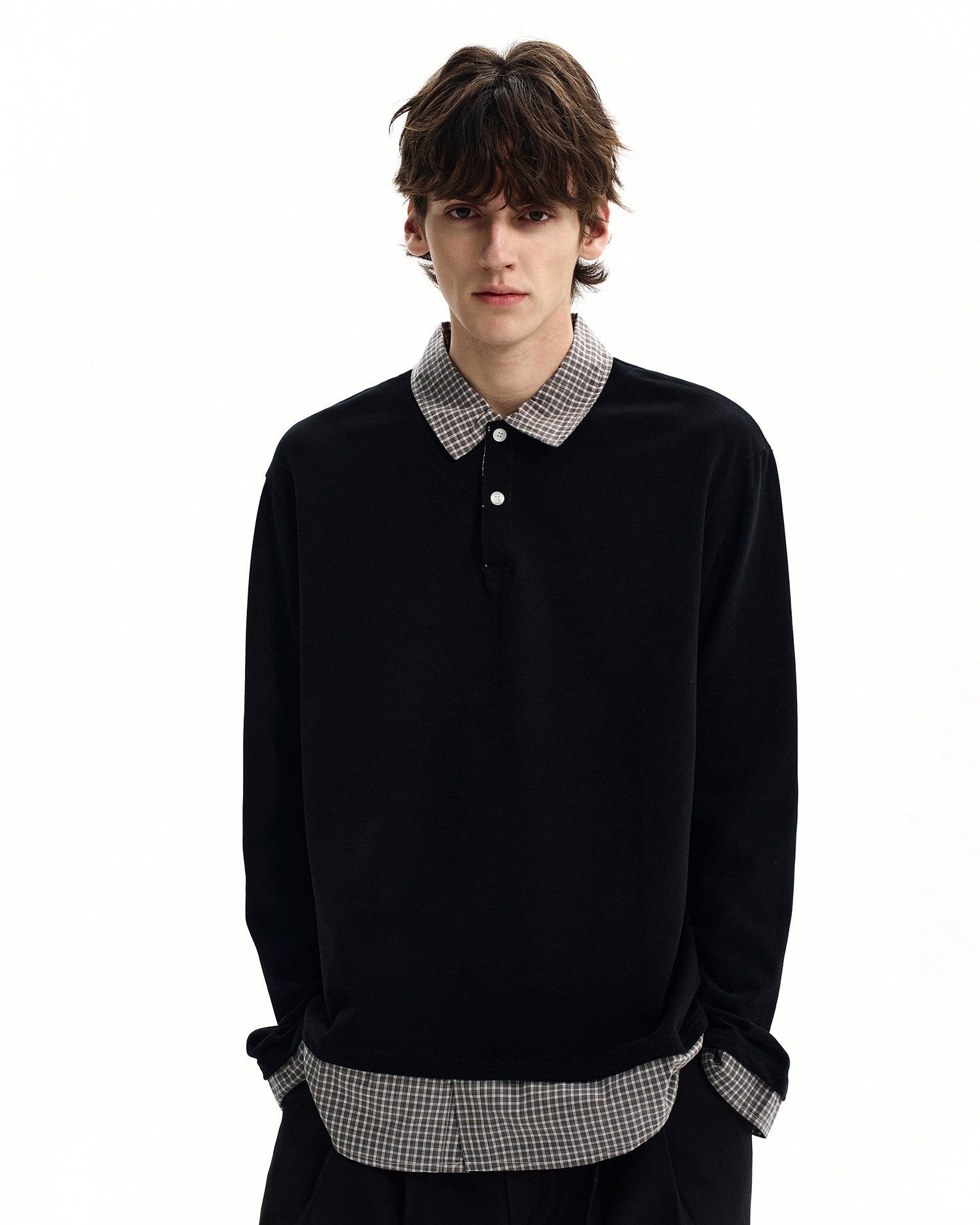 Cotton Jersey Layered Polo Shirt