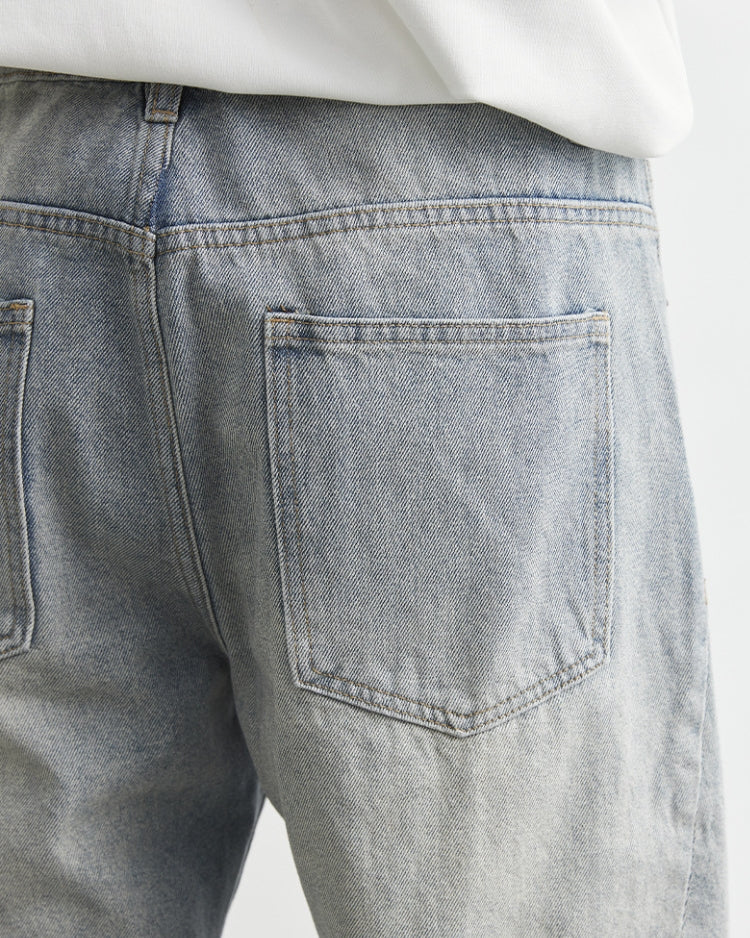 Washed Grey Loose Fit Jeans