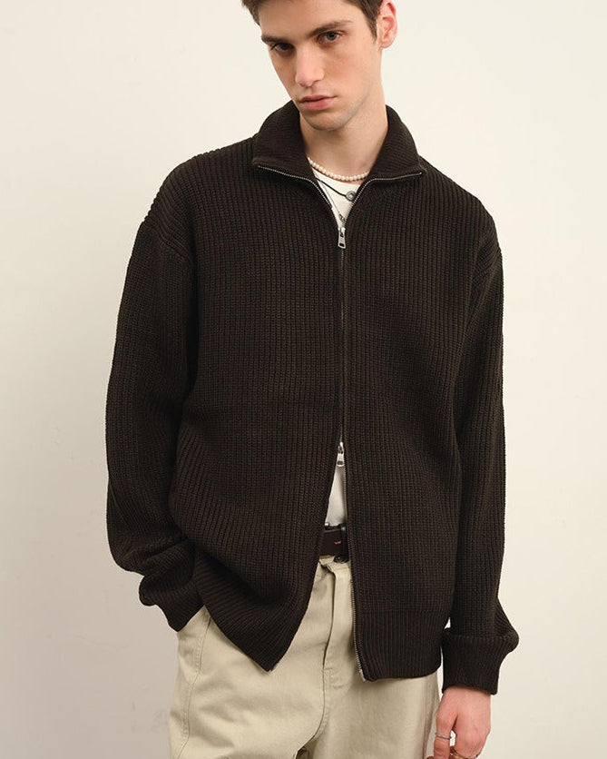 The Arcline Ribbed Knit Cardigan