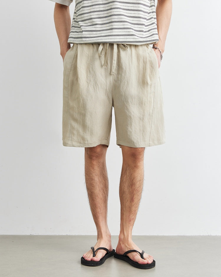 Linen up to Knee Shorts