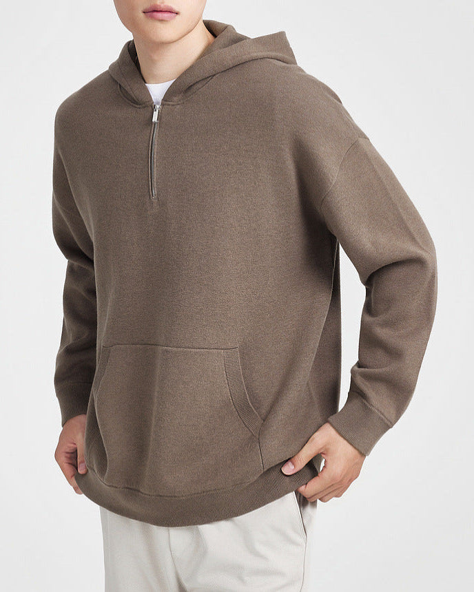 The Half-Zip Hooded Knit Sweater