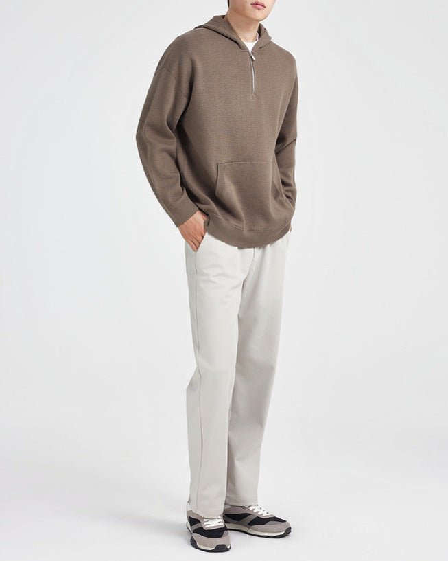 The Half-Zip Hooded Knit Sweater