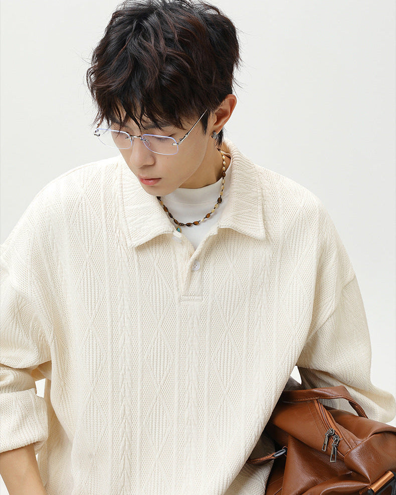 The Heritage Jacquard Polo Sweater
