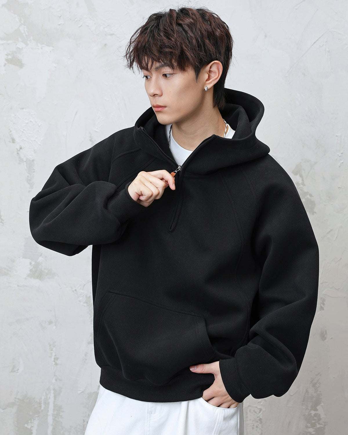 The Sculpted Split Zip Hoodie Sweater