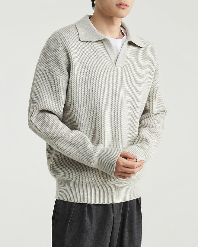 The Vintage Seagull Collar Polo Sweater