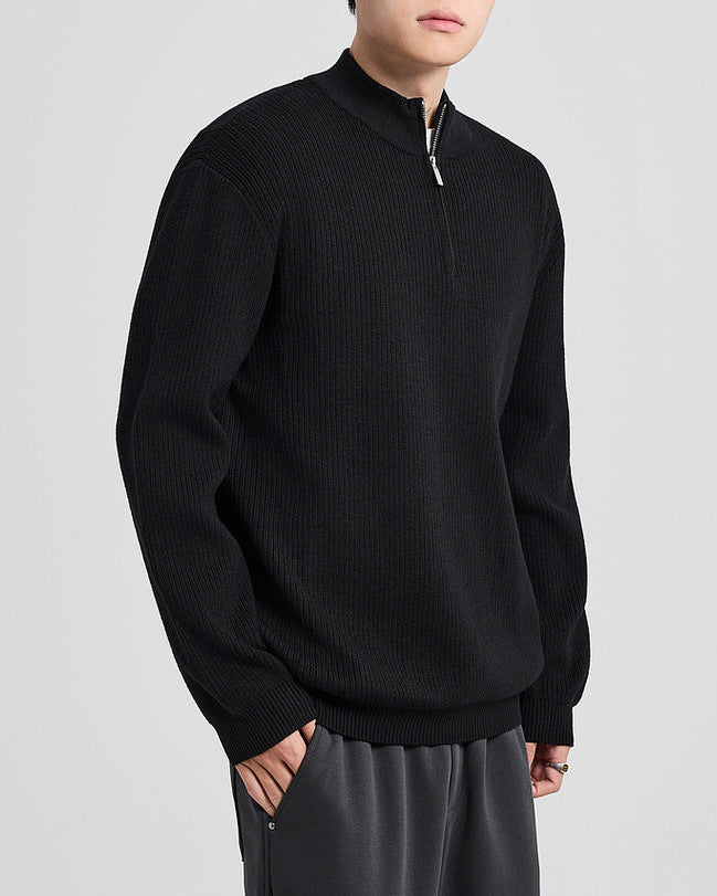 The Carrington Pit Jacquard Knit Half-zip