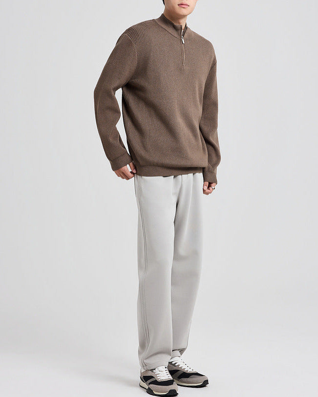 The Carrington Pit Jacquard Knit Half-zip