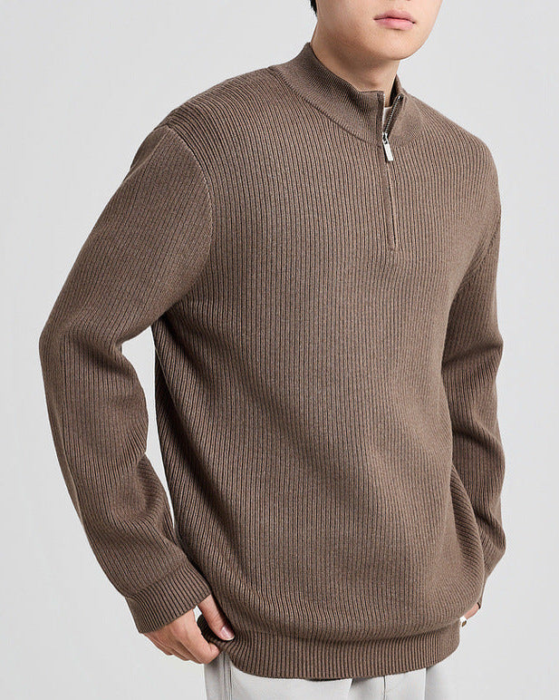 The Carrington Pit Jacquard Knit Half-zip