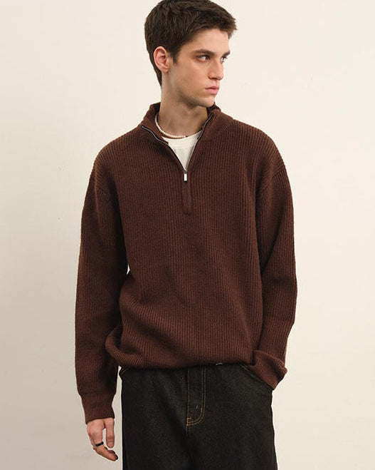 The Vintage Loop-Knit Half-Zip Sweater