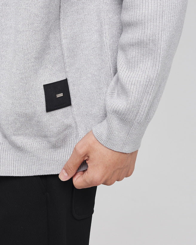 Spliced Pit Texture Knit Cardigan