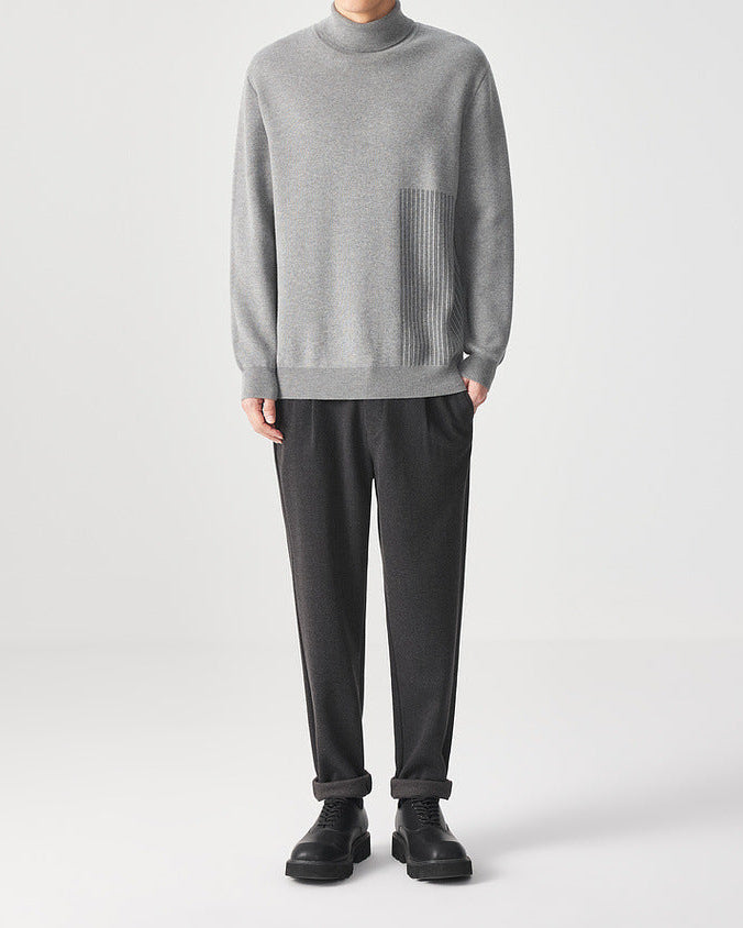 The Momeike Classic Jacquard Turtleneck Sweater