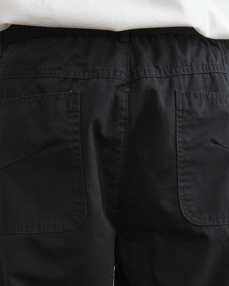 Relaxed Elastic Waistband Jeans look Trousers