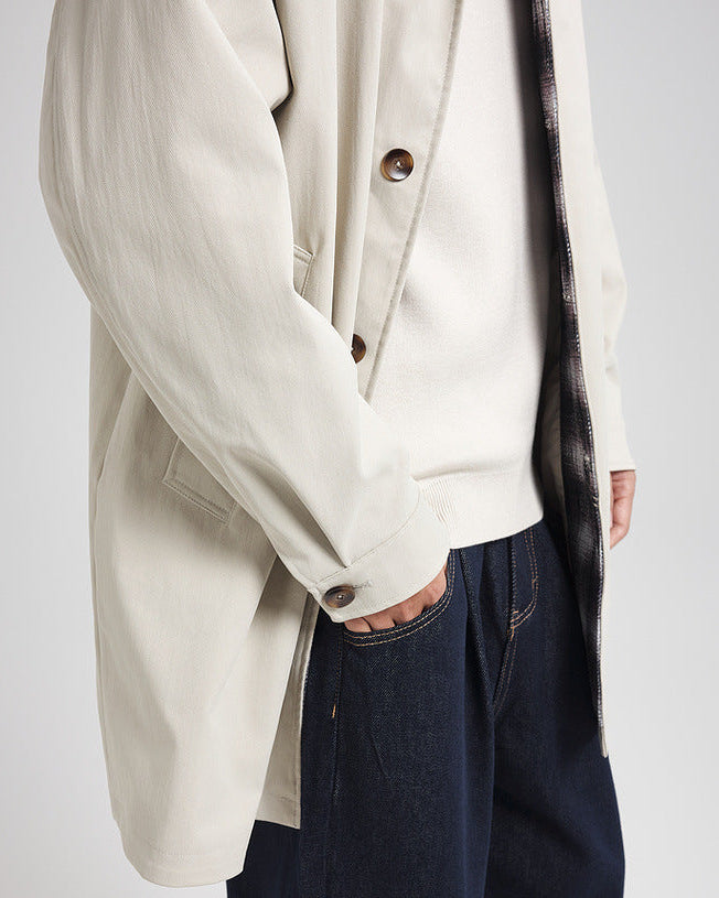 The Mo Maike Classic Balmacaan Trench Coat