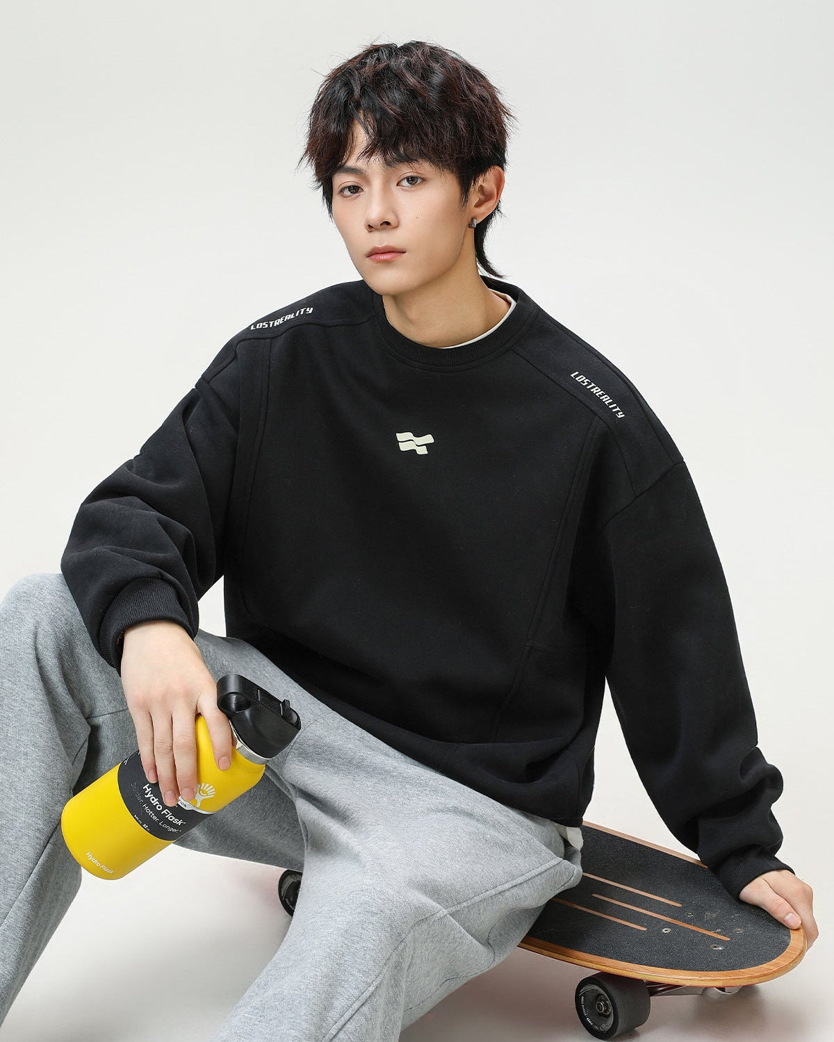 The Contour Split Heavy Crewneck Sweater