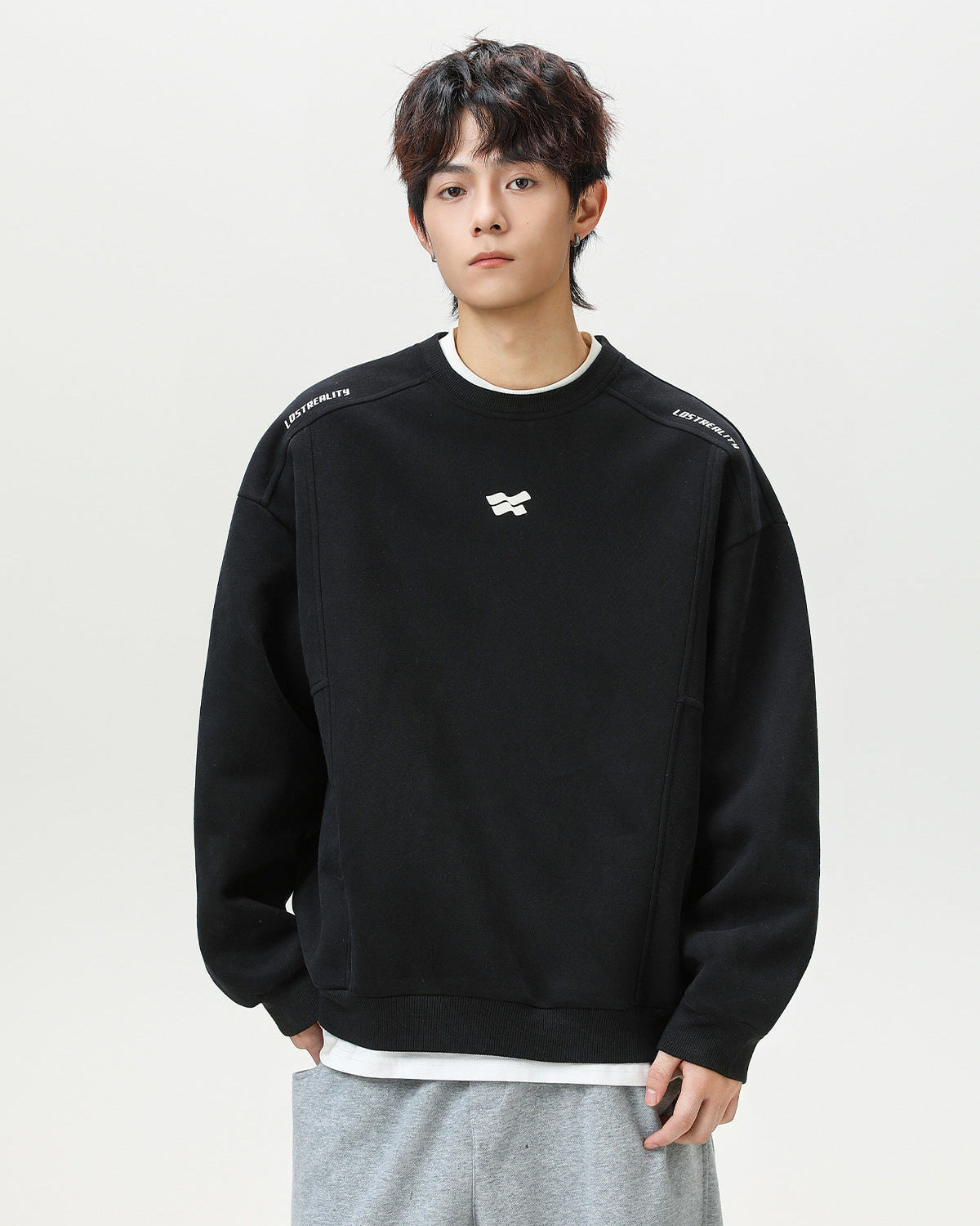 The Contour Split Heavy Crewneck Sweater